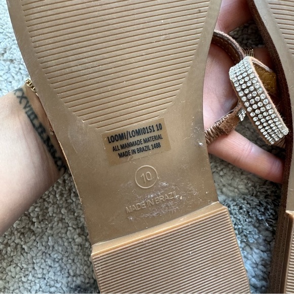 Steve Madden sandals LOOMI embellished Slip On 3 strap Rhinestone Studded 10 - Picture 6 of 15